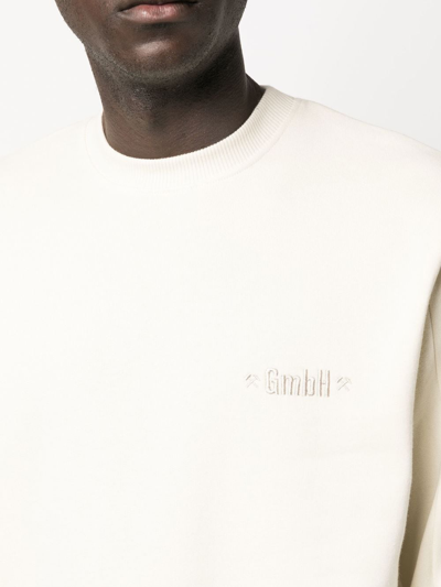 Shop Gmbh Berg Logo-embroidered Organic Sweatshirt In Nude