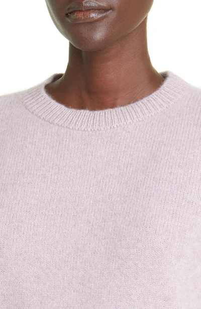 Shop The Elder Statesman Simple Crop Cashmere Sweater In Lily