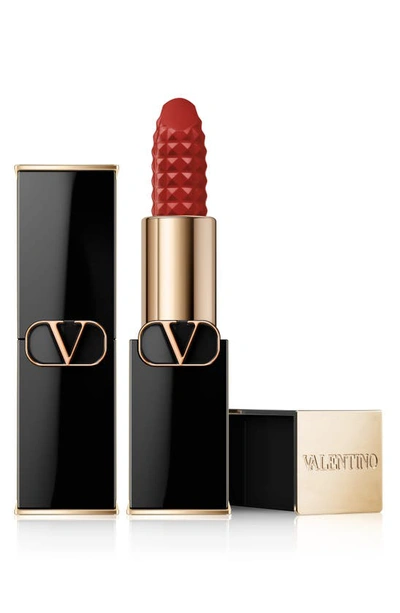 Shop Valentino Rosso  Refillable Studded Lipstick In 111a / Matte