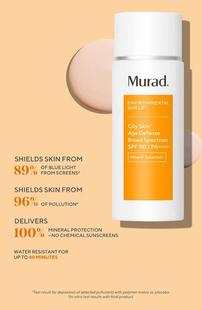 Murad City Skin Age Defense Face Sunscreen Broad Spectrum Spf 50 Pa++++ 1.7 oz/ 50 ml