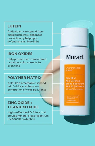 Murad City Skin Age Defense Face Sunscreen Broad Spectrum Spf 50 Pa++++ 1.7 oz/ 50 ml