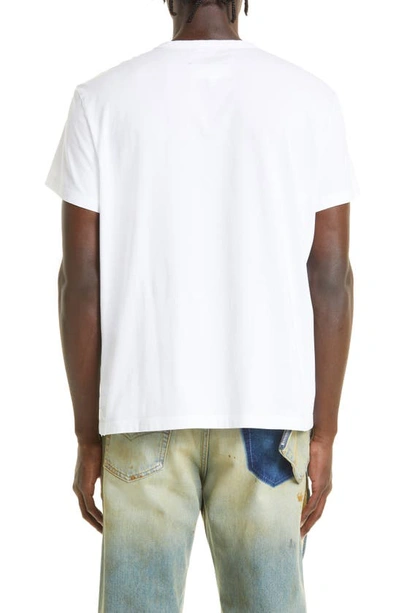 Shop Maison Margiela Number Logo Cotton T-shirt In White