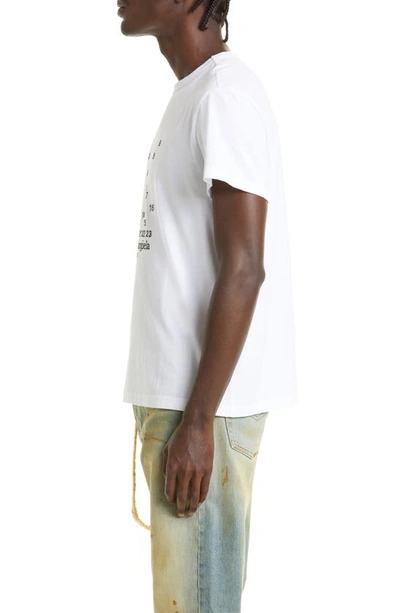 Shop Maison Margiela Number Logo Cotton T-shirt In White