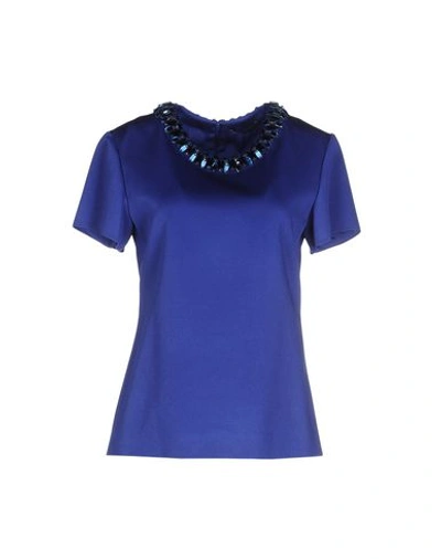 Alexander Mcqueen Blouse In Bright Blue