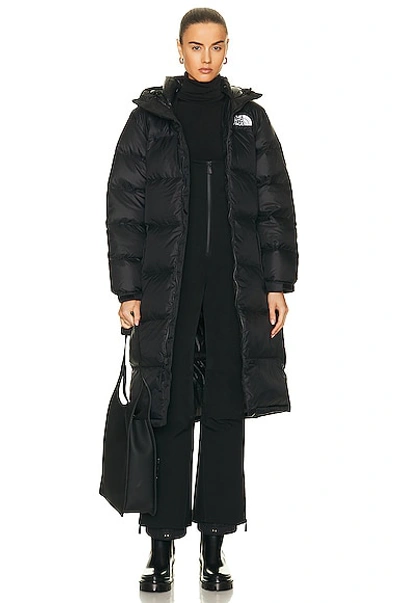 Shop The North Face Nuptse Belted Long Parka In Tnf Black