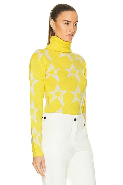 Shop Perfect Moment Star Dust Sweater In Yellow & Snow White Star