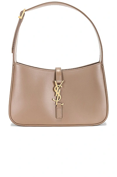 Shop Saint Laurent Le 5 A 7 Hobo Bag In Taupe