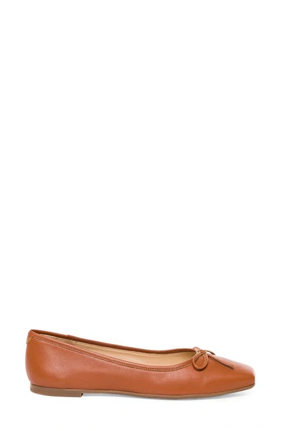 Shop Bernardo Footwear Square Toe Ballet Flat In Luggage