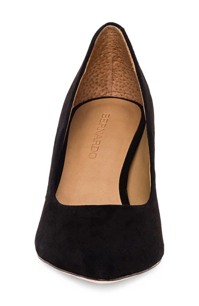 Bernardo Faryn Pointed Toe Pump In Black Suede