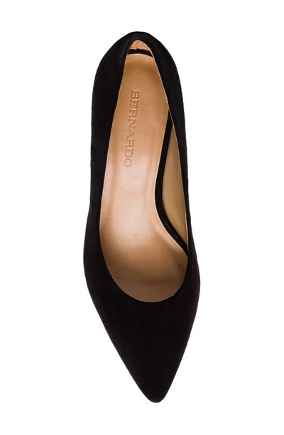 Bernardo Faryn Pointed Toe Pump In Black Suede