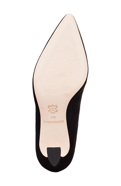 Bernardo Faryn Pointed Toe Pump In Black Suede