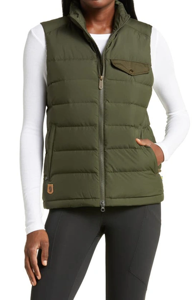 Fjall Raven Greenland Water Repellent Down Liner Vest In Deep Forest