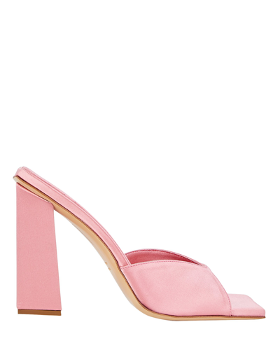 Shop Gia Borghini X Rhw Rosie Satin Sandals In Pink