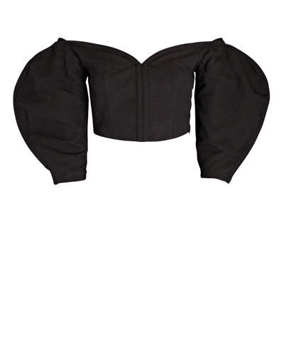 Shop Mara Hoffman Juana Off-the-shoulder Top In Black