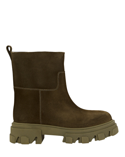 Shop Gia Borghini Gia 23 Suede Chelsea Boots In Green