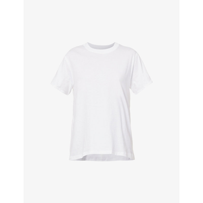 Shop Lululemon Women's White All Yours Relaxed-fit Cotton-jersey T-shirt