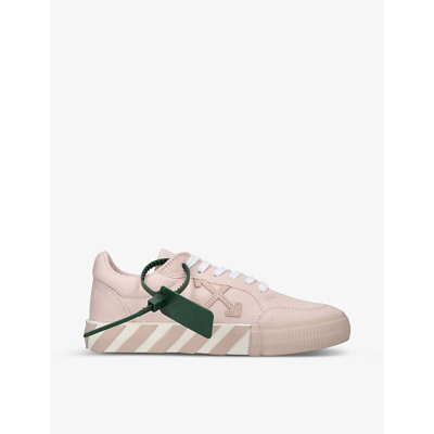 Shop Off-white Arrows Logo-appliqué Vulcanised-canvas Low-top Trainers In Pink