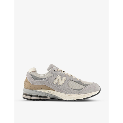 Shop New Balance Men's Rain Cloud 2002r Panelled Suede And Mesh Trainers