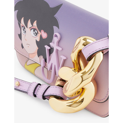 Shop Jw Anderson X Run Hany Leather Cross-body Bag In Lilac