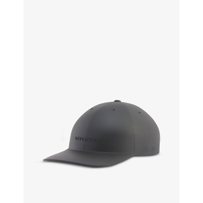 Shop Givenchy Brand-embossed Rubber Baseball Cap In Black