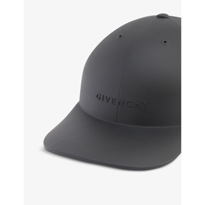 Shop Givenchy Brand-embossed Rubber Baseball Cap In Black