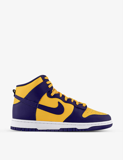 Shop Nike Mens Court Purple Court Purpl Dunk High Retro Leather High-top Trainers