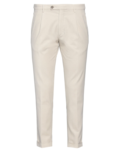 Shop Michael Coal Man Pants Ivory Size 30 Cotton, Elastane In White