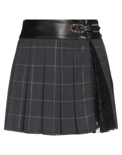 Shop Liu •jo Woman Mini Skirt Midnight Blue Size 2 Polyester, Viscose, Elastane, Metal, Polyurethane Resi