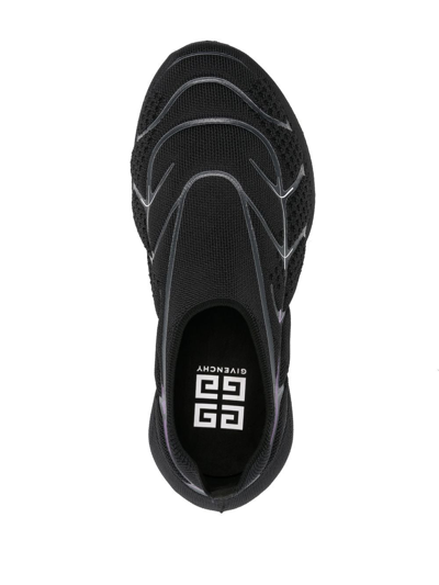 Givenchy Tk-360 Plus Knit Slip-on Sneakers In Black