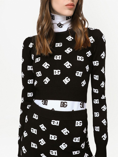 Dolce & Gabbana Long Sleeve Sweater In Black