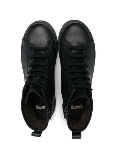 Shop Camper Brutus Leather Ankle Boots In Black