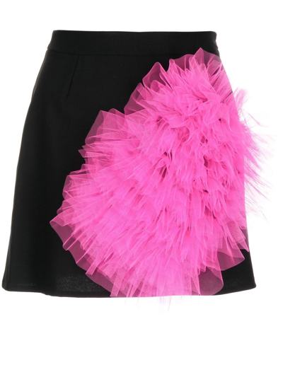Shop Act N°1 Tulle-ruffle Mini Skirt In Black