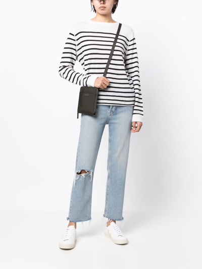 Agnès B. Logo-patch Messenger Bag In Green