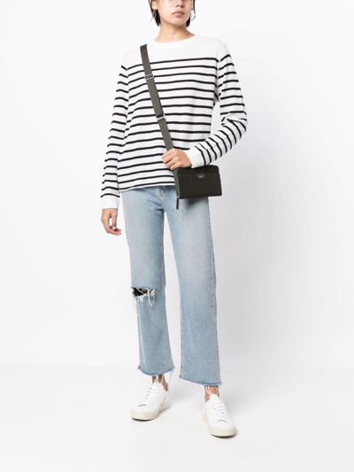 Agnès B. Logo-patch Messenger Bag In Green