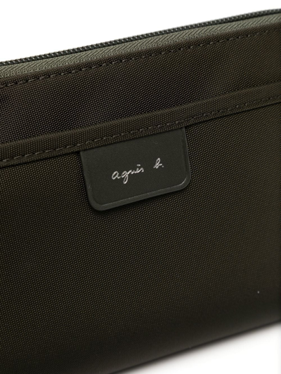 Shop Agnès B. Logo-patch Messenger Bag In Green