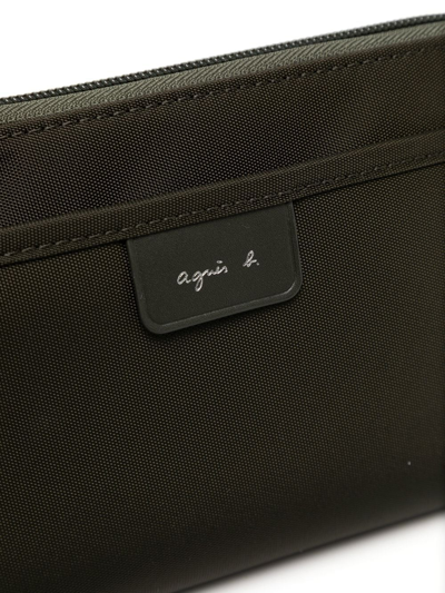 Agnès B. Logo-patch Messenger Bag In Green