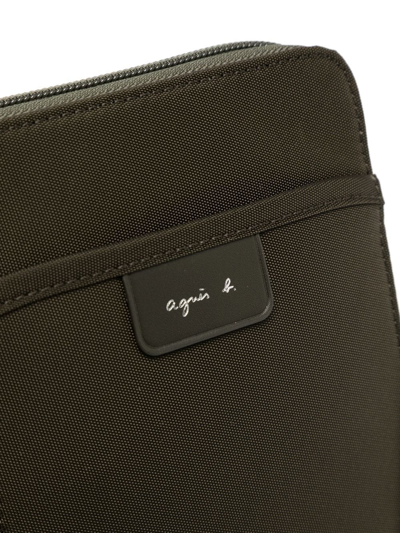 Agnès B. Logo-patch Messenger Bag In Green