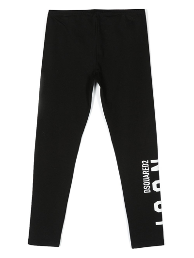 Dsquared2 Logo-print Leggings In Black