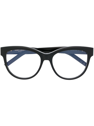 Saint Laurent Round-frame Glasses In Black