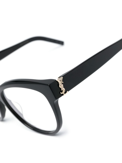 Saint Laurent Round-frame Glasses In Black