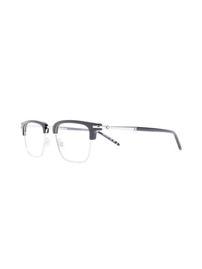 Montblanc Contrasting-bridge Detail Glasses In Black