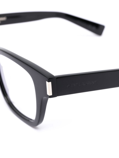 Shop Saint Laurent Square-frame Eyeglasses In Black