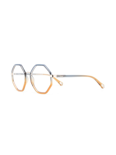 Chloé Round-frame Glasses In Yellow