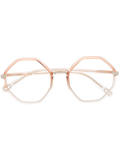 Shop Chloé Round-frame Glasses In Pink