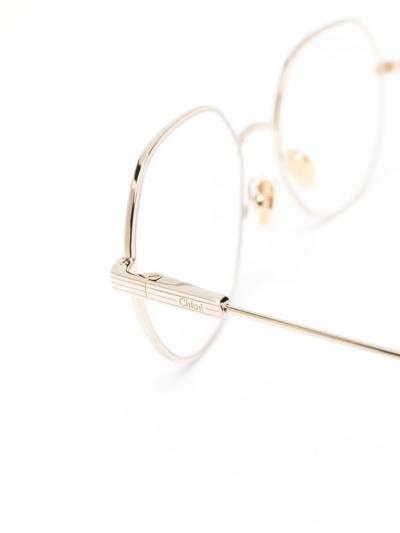 Chloé Round-frame Glasses In Blue