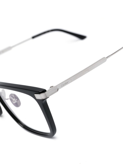Shop Cartier Cat Eye-frame Glasses In Black