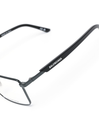 Shop Balenciaga Square-frame Glasses In Black