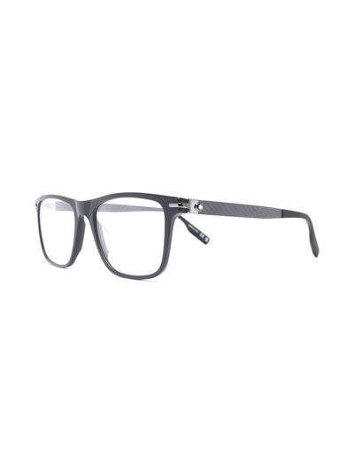 Montblanc Rectangular-frame Design Glasses In Black