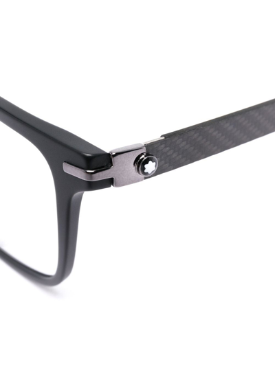 Montblanc Rectangular-frame Design Glasses In Black