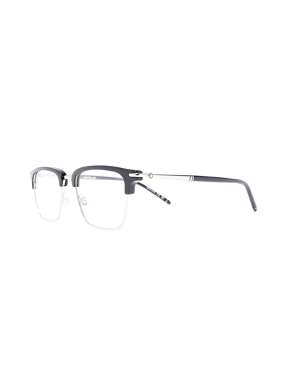 Montblanc Square-frame Glasses In Black